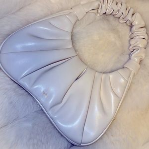 JW PEI Gabbi Ruched Scrunchie Bag Beige Off White Cream